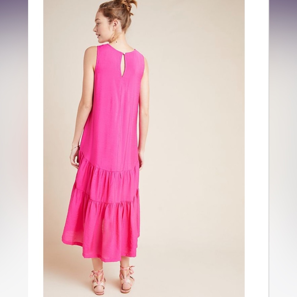 Anthro Mauve Marlene Tiered Maxi Dress - Picture 4 of 11